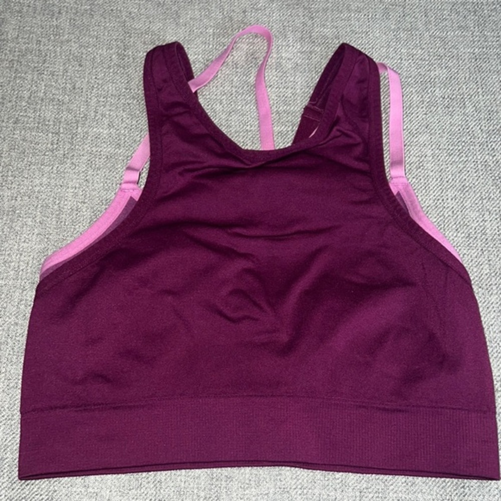 Layered‎ Sports Bra | Purple | Size Medium